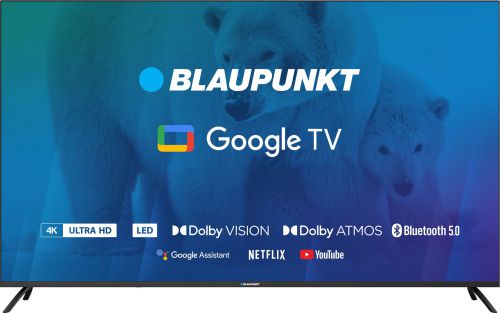 TV 65\ Blaupunkt 65UBG6000S 4K Ultra HD LED, GoogleTV, Dolby Atmos, WiFi 2,4-5GHz, BT, czarny